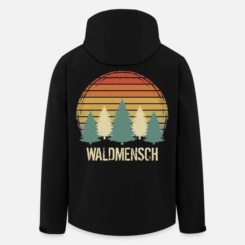 Waldmensch - Recycelte Männer Softshell-Jacke von Stanley/Stella - Schwarz