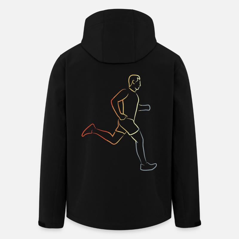 Lustiger Läufer Junge - Recycelte Männer Softshell-Jacke von Stanley/Stella - Schwarz