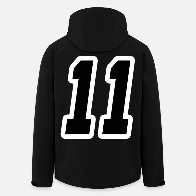 Nummer elf 11 - Recycelte Männer Softshell-Jacke von Stanley/Stella - Schwarz