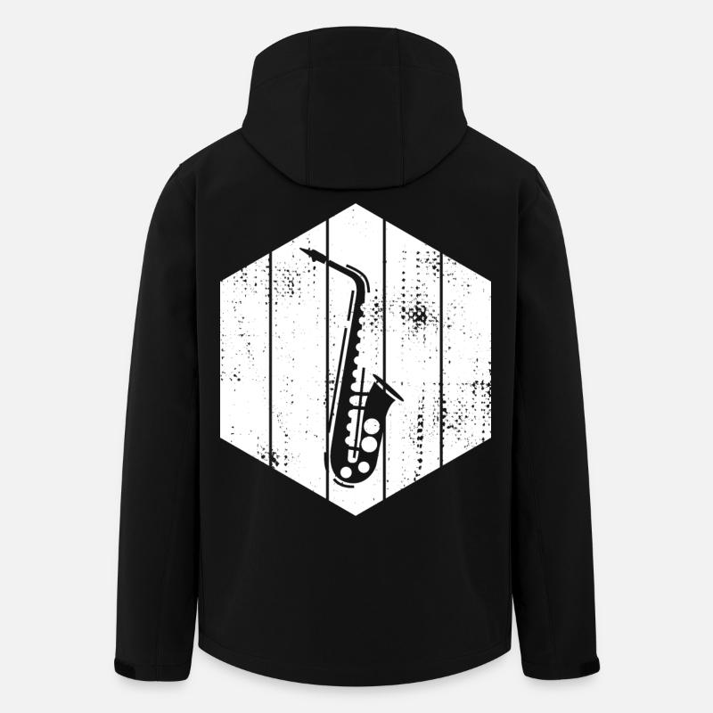 Saxophone Drawing - Men’s Recycled Softshell Jacket by Stanley/Stella - black