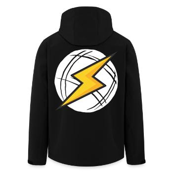 Boule Power! Tenue Boules Boules Boules de Boules Pétanque - Veste softshell homme en polyester recyclé Stanley/Stella - noir - Dos - AI Model Male 185 light (185cm)