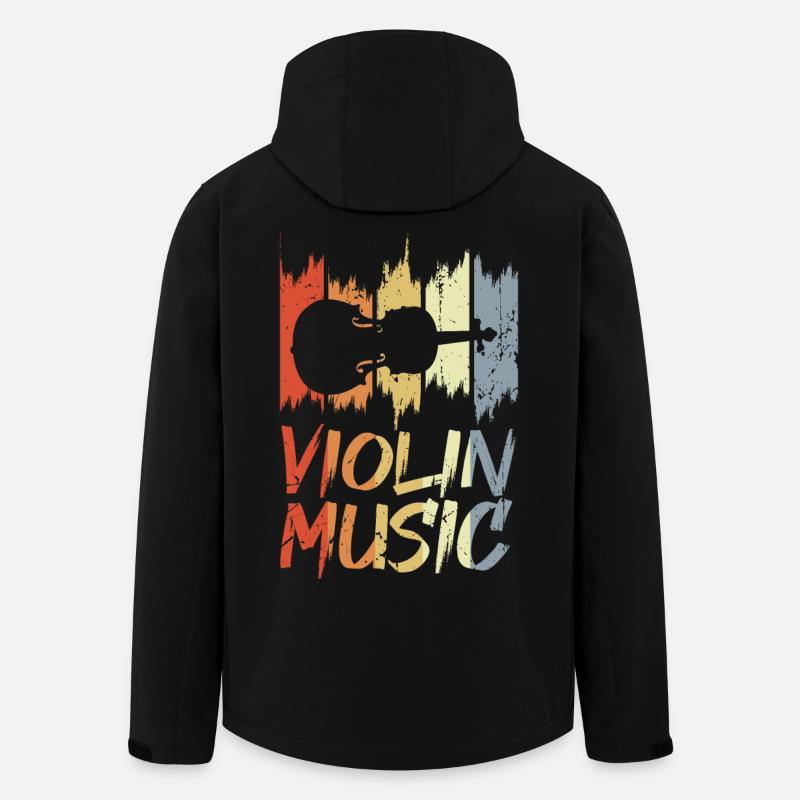 Retro Geigen Musik - Recycelte Männer Softshell-Jacke von Stanley/Stella - Schwarz