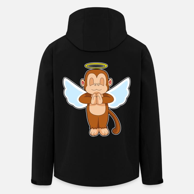 Monkey Angel Wings - Men’s Recycled Softshell Jacket by Stanley/Stella - black