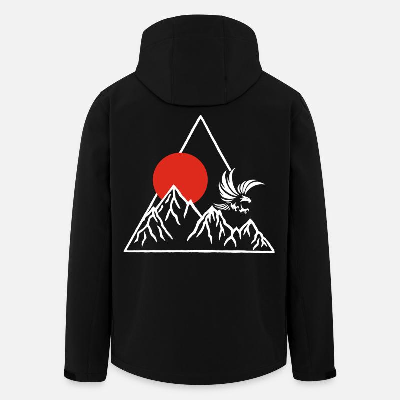 Le toit du monde (blanc) - Veste softshell homme en polyester recyclé Stanley/Stella - noir