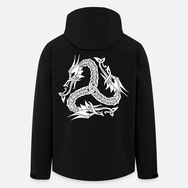 Celtic White Hydra - Men’s Recycled Softshell Jacket by Stanley/Stella - black