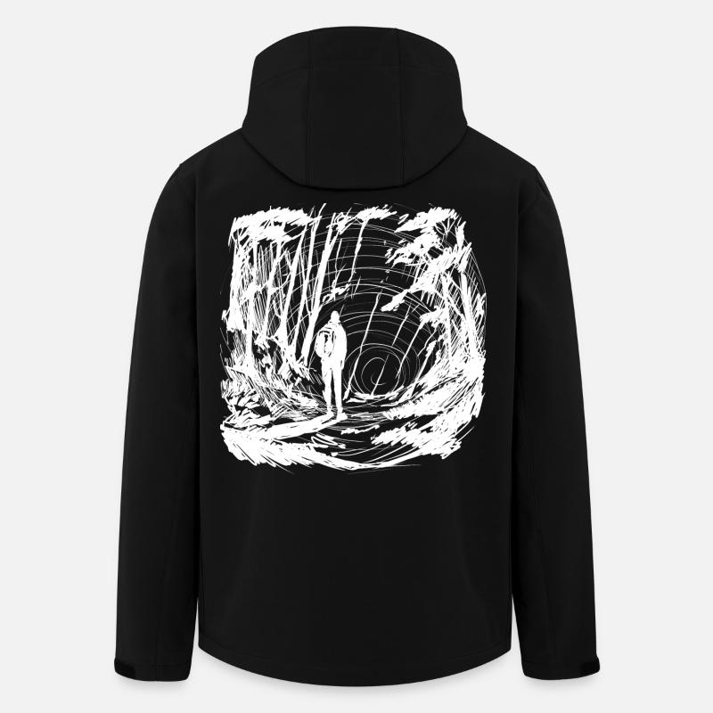 Let's go somewhere invert - Men’s Recycled Softshell Jacket by Stanley/Stella - black