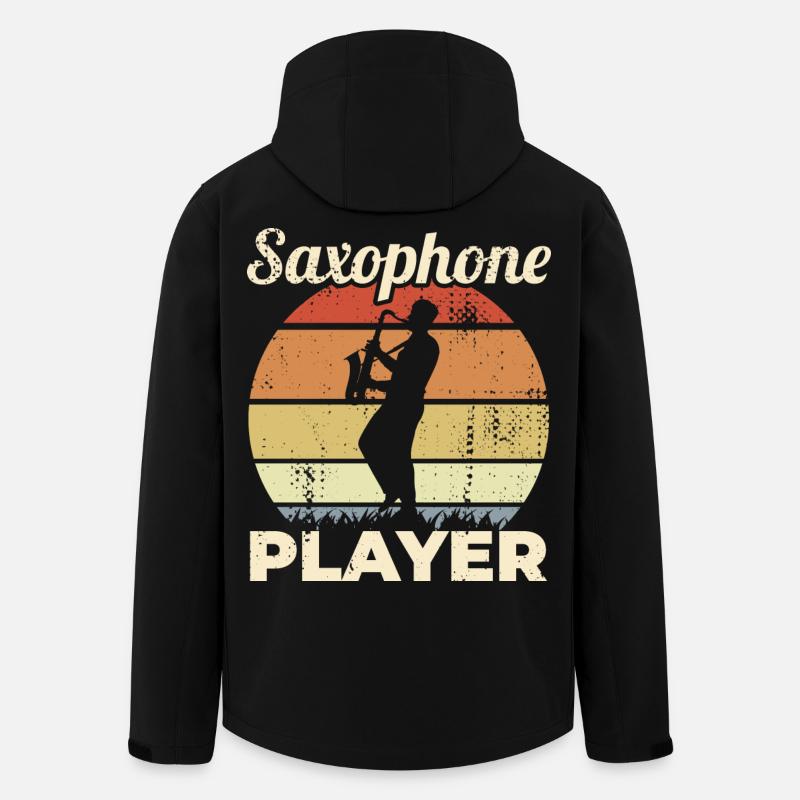 Drôle de saxophoniste - Veste softshell homme en polyester recyclé Stanley/Stella - noir