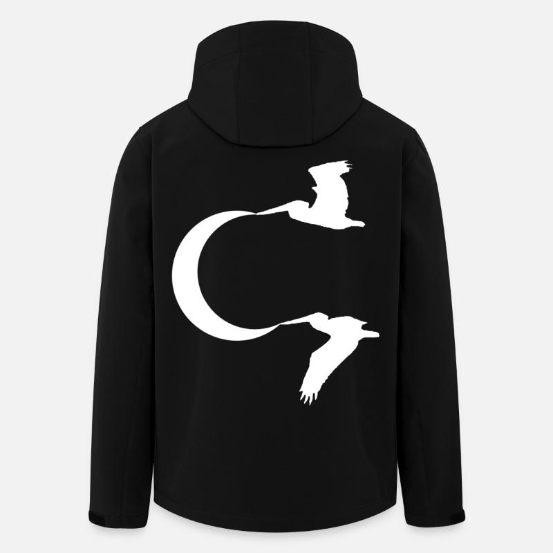 Vögel und der Mond - Recycelte Männer Softshell-Jacke von Stanley/Stella - Schwarz