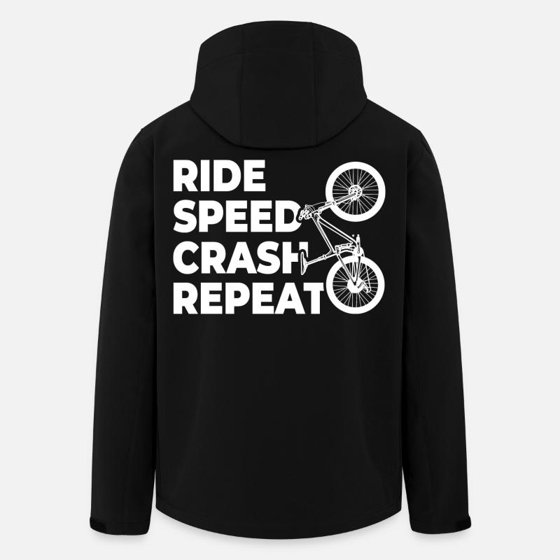 Radeln Fallen Wiederholen - Recycelte Männer Softshell-Jacke von Stanley/Stella - Schwarz