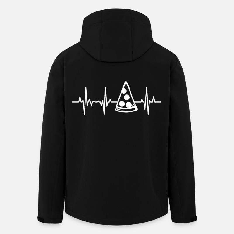 Pizza Herzschlag - Recycelte Männer Softshell-Jacke von Stanley/Stella - Schwarz