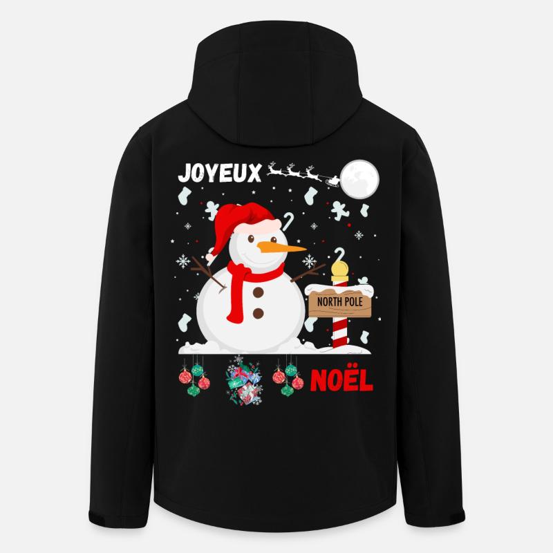 Frohe Weihnachten Schneemann - Recycelte Männer Softshell-Jacke von Stanley/Stella - Schwarz