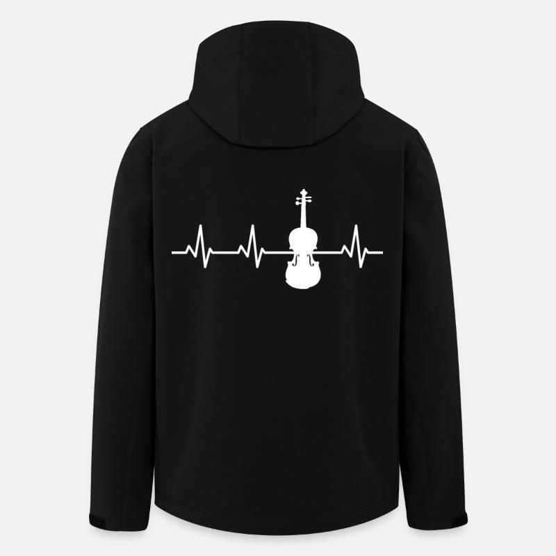 Battement de cœur Violon - Veste softshell homme en polyester recyclé Stanley/Stella - noir