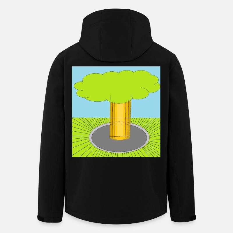 Baumdurchbruch Pop Art Waldszene - Recycelte Männer Softshell-Jacke von Stanley/Stella - Schwarz