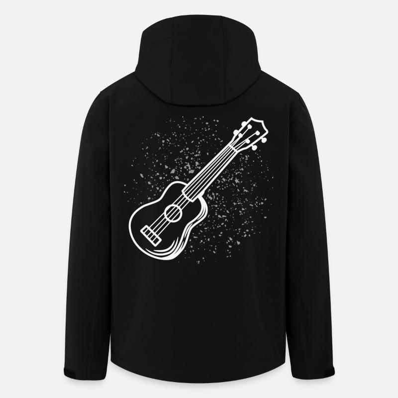 Ukulele Skizze - Recycelte Männer Softshell-Jacke von Stanley/Stella - Schwarz