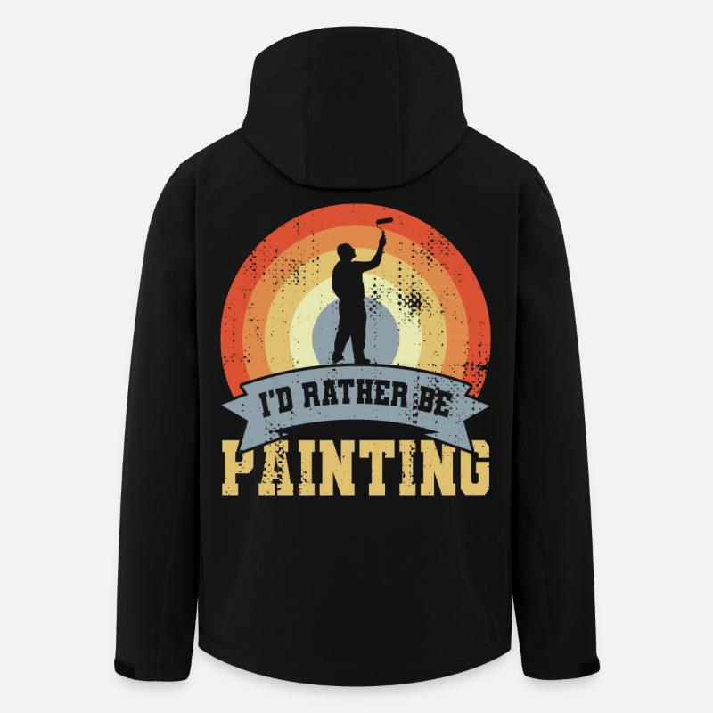 Je préfère peindre - Veste softshell homme en polyester recyclé Stanley/Stella - noir