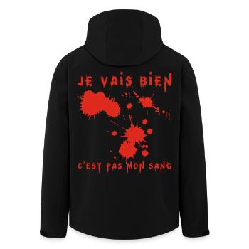 Je vais bien - Veste softshell homme en polyester recyclé Stanley/Stella - noir - Dos - AI Model Male 185 light (185cm)