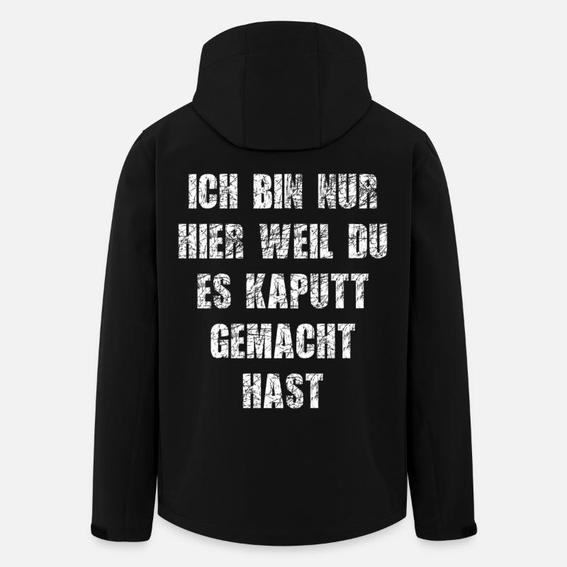 Lustiger Handwerker Spruch - Recycelte Männer Softshell-Jacke von Stanley/Stella - Schwarz