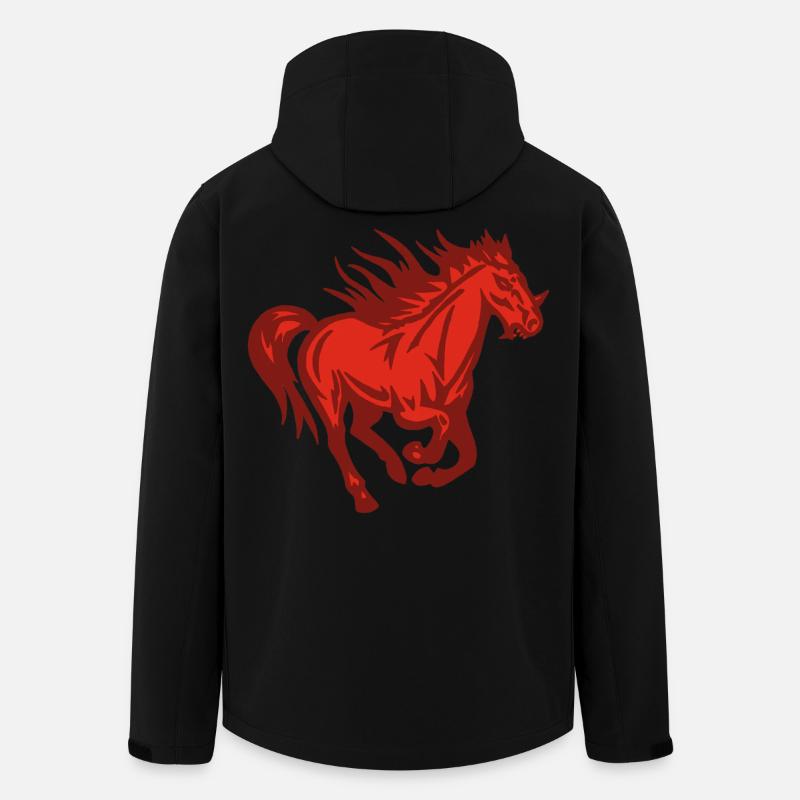 Dämonisches Pferd - Recycelte Männer Softshell-Jacke von Stanley/Stella - Schwarz