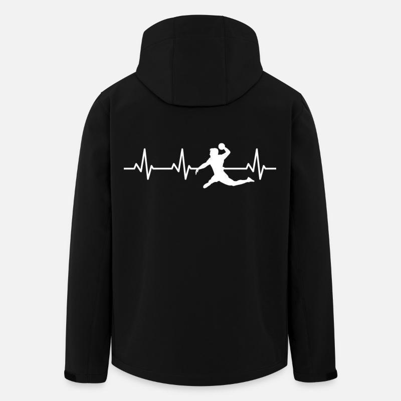 Handballspieler Herzschlag - Recycelte Männer Softshell-Jacke von Stanley/Stella - Schwarz