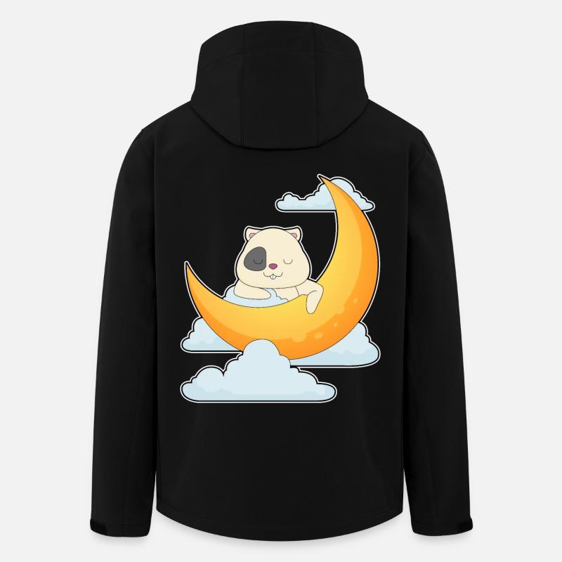 Hamster Nuages de lune - Veste softshell homme en polyester recyclé Stanley/Stella - noir