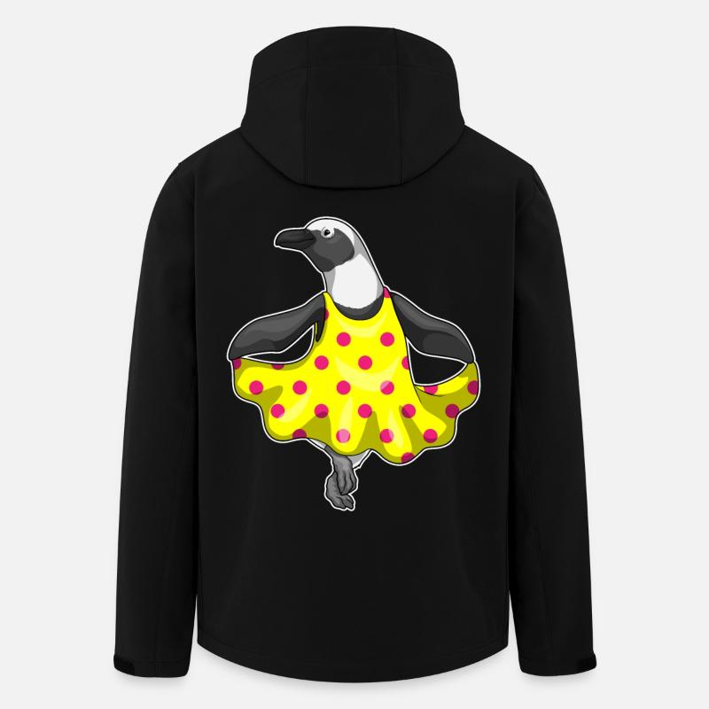 Robe Pingouin à Pois - Veste softshell homme en polyester recyclé Stanley/Stella - noir