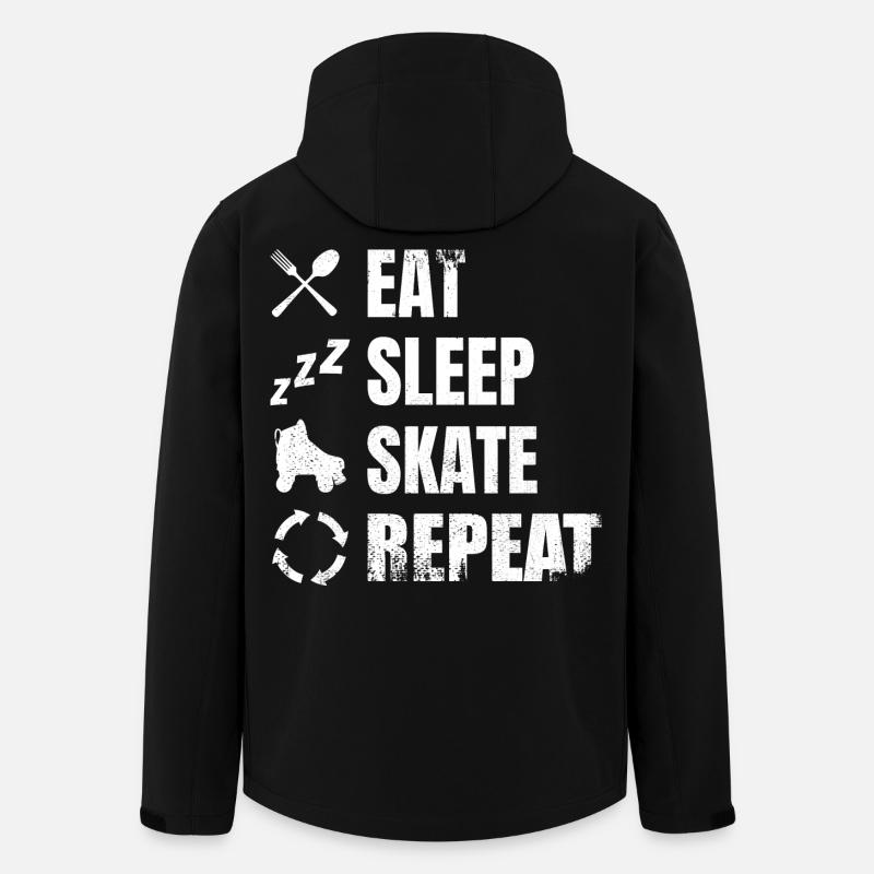 Essen Schlafen Roller Skating - Recycelte Männer Softshell-Jacke von Stanley/Stella - Schwarz