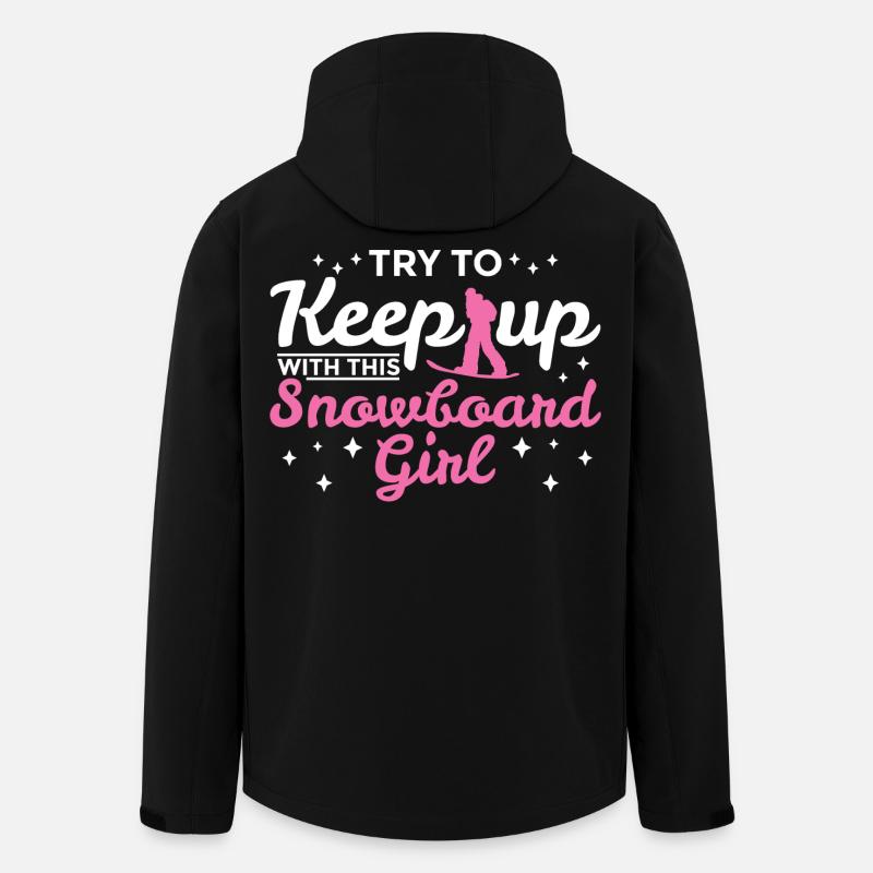 Fille de snowboard - Veste softshell homme en polyester recyclé Stanley/Stella - noir
