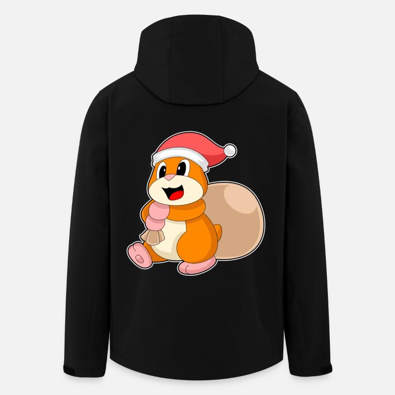 Hamster Weihnachten Sack - Recycelte Männer Softshell-Jacke von Stanley/Stella - Schwarz