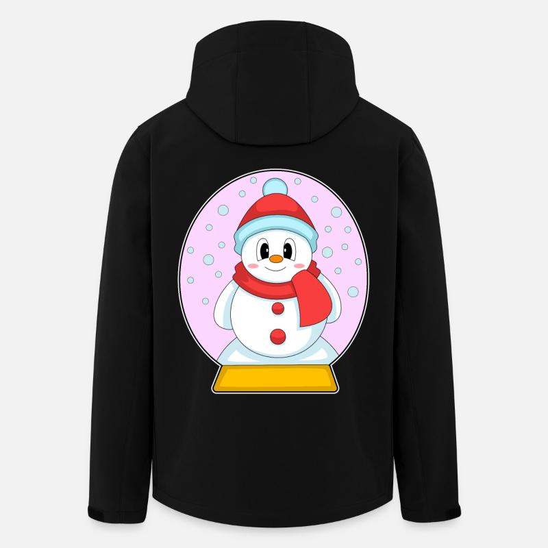 Schneemann Weihnachten Winterzeit - Recycelte Männer Softshell-Jacke von Stanley/Stella - Schwarz