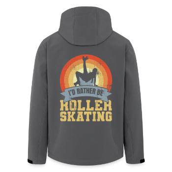 Rollschuhlaufen Liebe - Recycelte Männer Softshell-Jacke von Stanley/Stella - Schwarz - Hinten - AI Model Male 185 light (185cm)