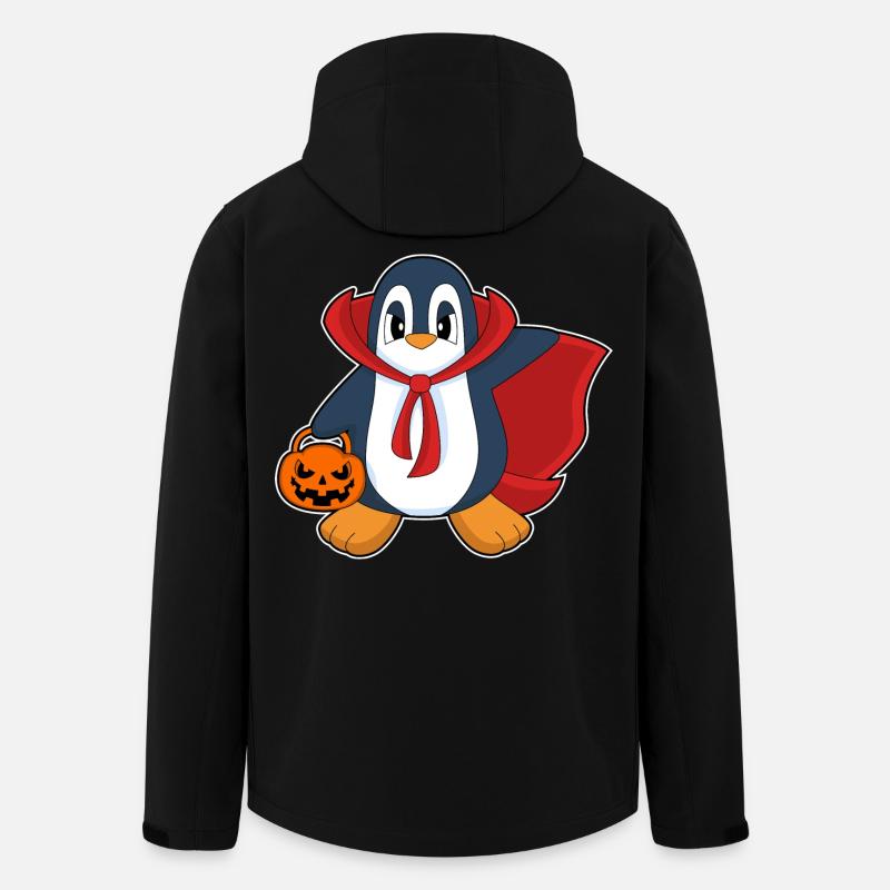 Penguin Halloween Vampire - Men’s Recycled Softshell Jacket by Stanley/Stella - black