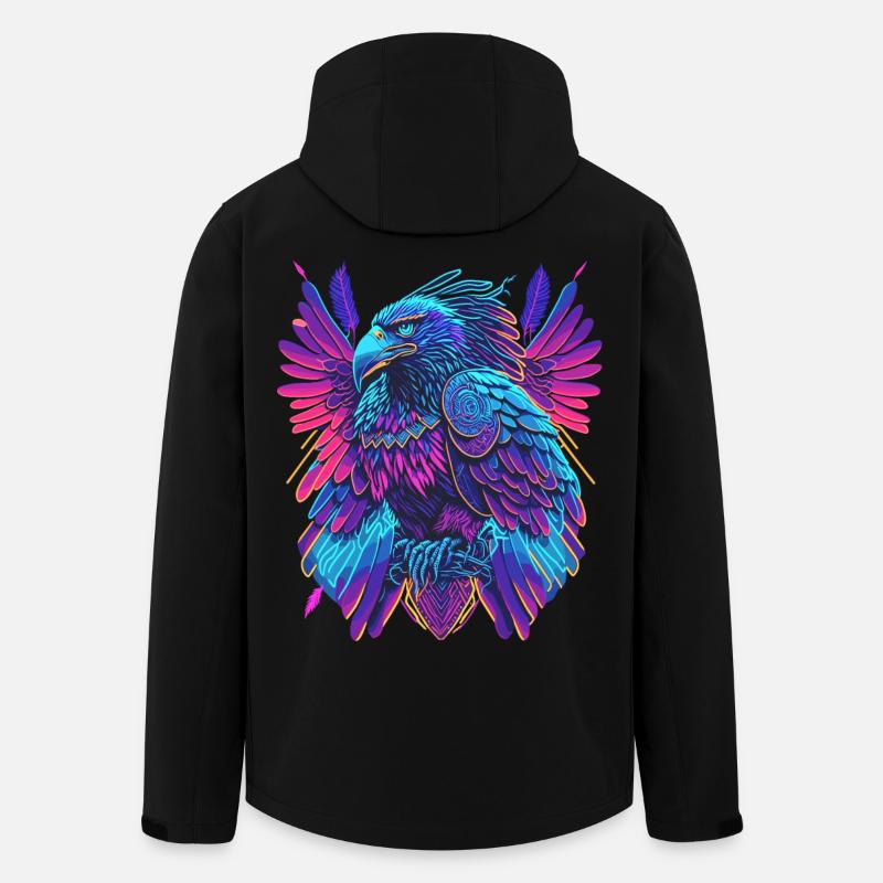Néon Adler Synthwave Adler - Veste softshell homme en polyester recyclé Stanley/Stella - noir