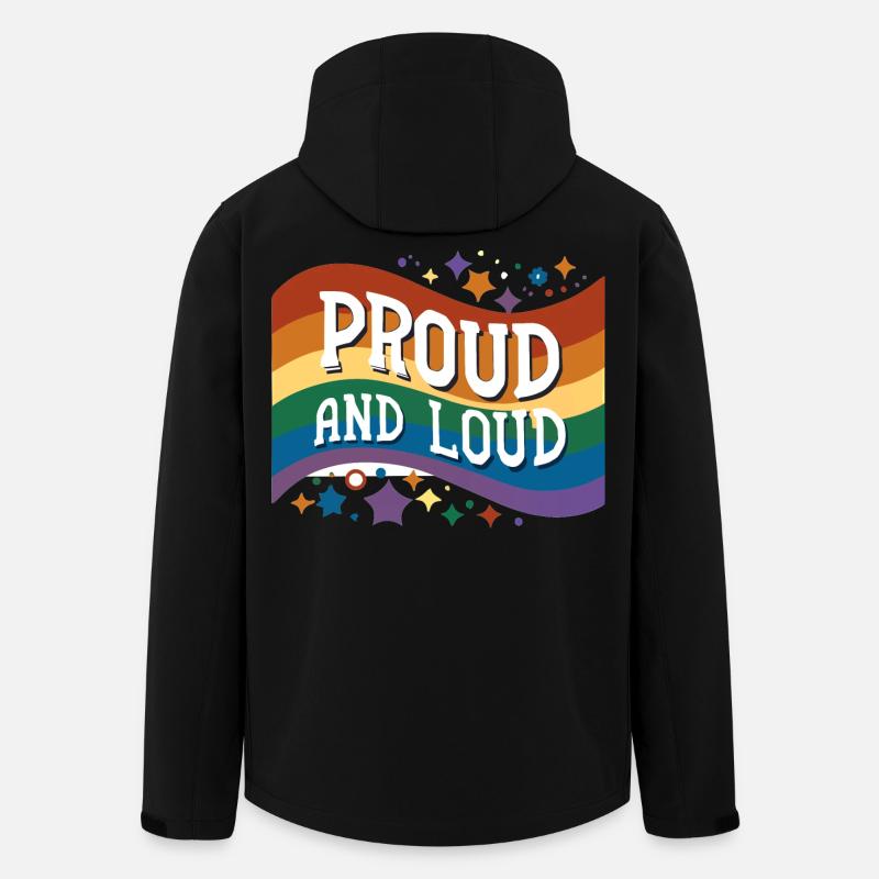 Proud and Loud - Recycelte Männer Softshell-Jacke von Stanley/Stella - Schwarz