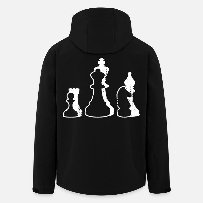 Pièces d’échecs - Veste softshell homme en polyester recyclé Stanley/Stella - noir
