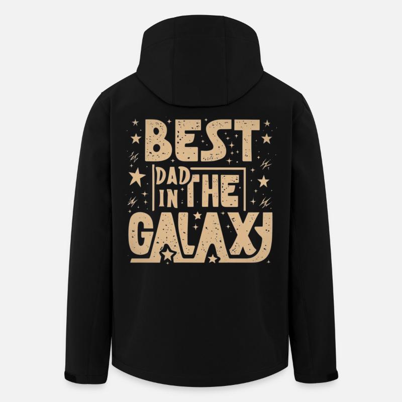 Bester Papa Galaxy - Recycelte Männer Softshell-Jacke von Stanley/Stella - Schwarz