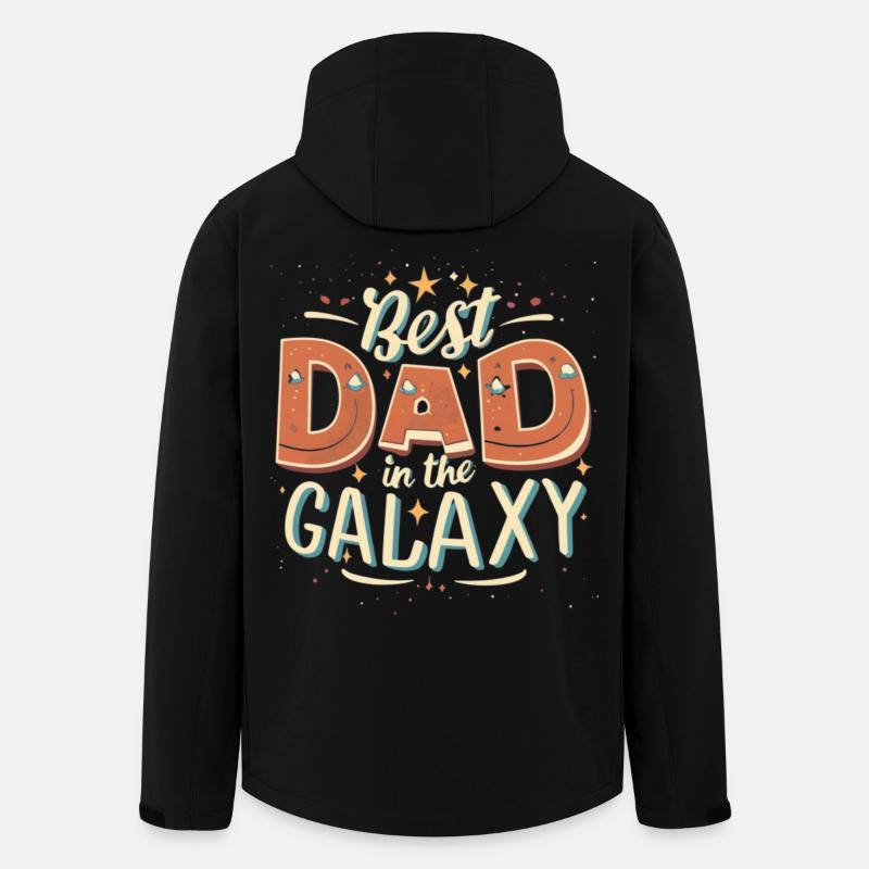 Bester Papa in der Galaxie - Recycelte Männer Softshell-Jacke von Stanley/Stella - Schwarz