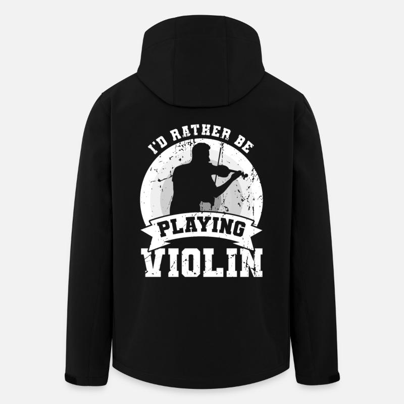 I'd rather play the violin - Men’s Recycled Softshell Jacket by Stanley/Stella - black