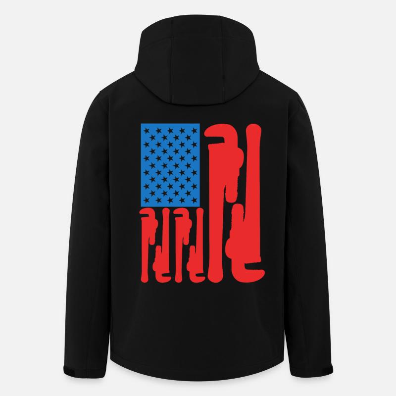 4. Juli USA Klempner - Recycelte Männer Softshell-Jacke von Stanley/Stella - Schwarz