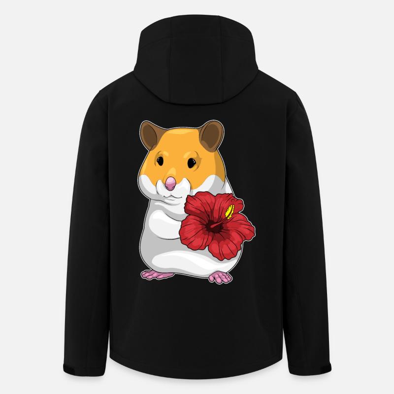Hamster Hibiscus - Men’s Recycled Softshell Jacket by Stanley/Stella - black