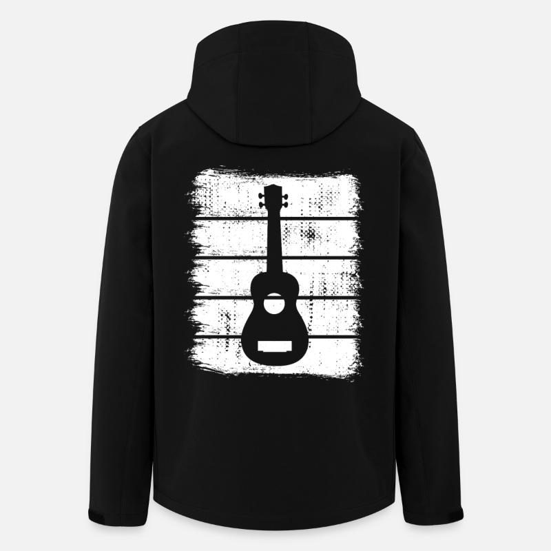 Ukulele Zeichnung - Recycelte Männer Softshell-Jacke von Stanley/Stella - Schwarz