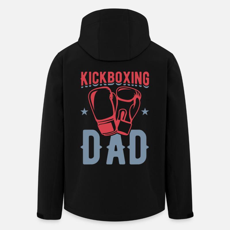 Kickboxing Dad - Recycelte Männer Softshell-Jacke von Stanley/Stella - Schwarz