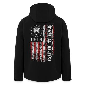 Brazilian Jiu Jitsu 1914 Amerika Flagge Geschenk - Recycelte Männer Softshell-Jacke von Stanley/Stella - Schwarz - Hinten - AI Model Male 185 light (185cm)