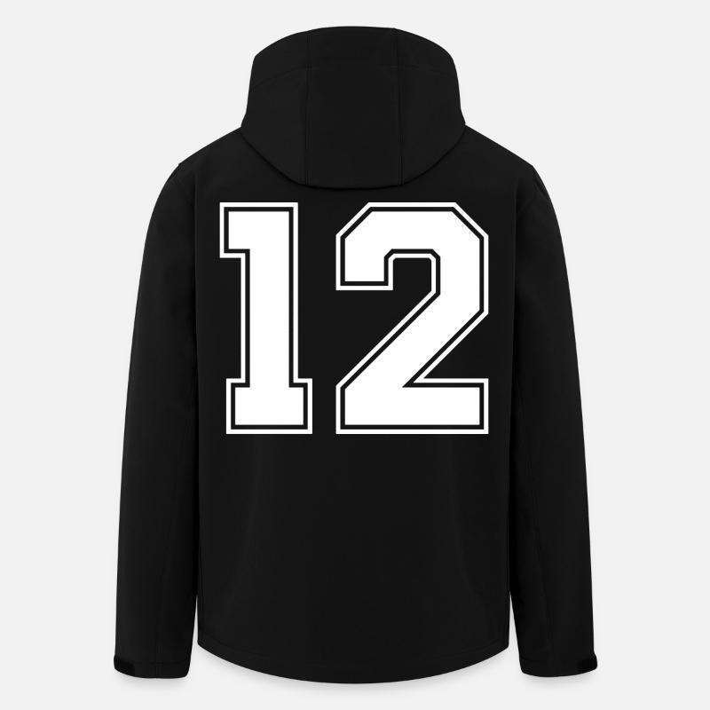 NUMMER ZWÖLF 12 - Recycelte Männer Softshell-Jacke von Stanley/Stella - Schwarz