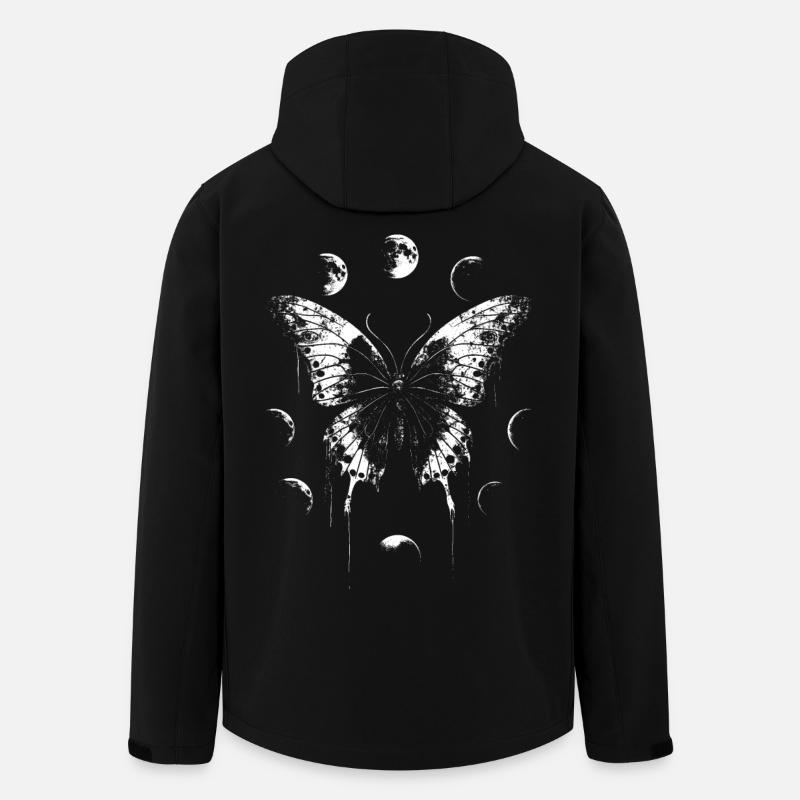 Fairycore Schmetterling Mond Grunge Mondphasen - Recycelte Männer Softshell-Jacke von Stanley/Stella - Schwarz