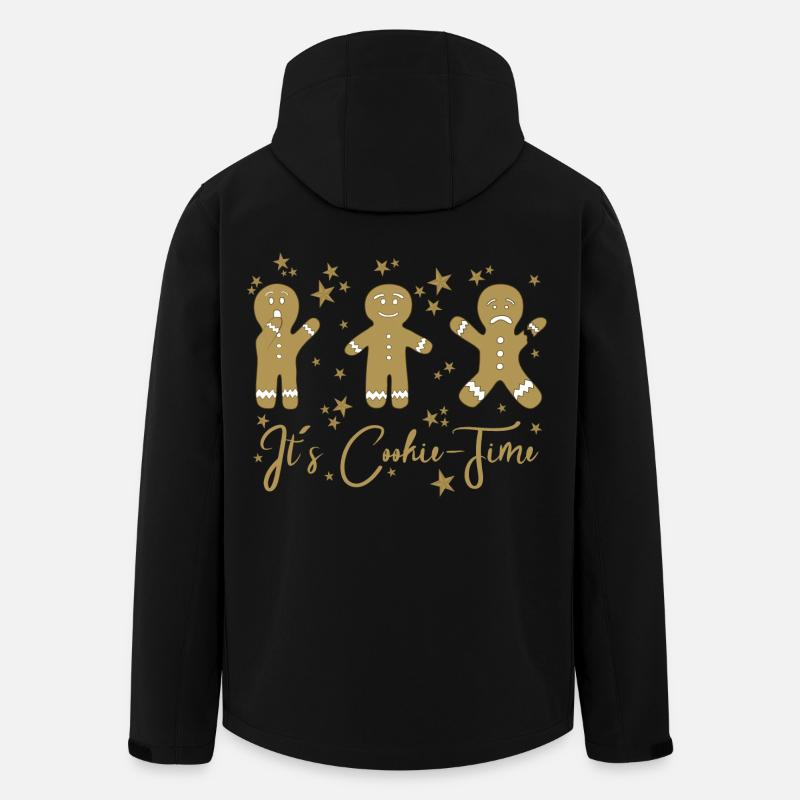 It's Cookie Time – Gingerbread Design - Men’s Recycled Softshell Jacket by Stanley/Stella - black