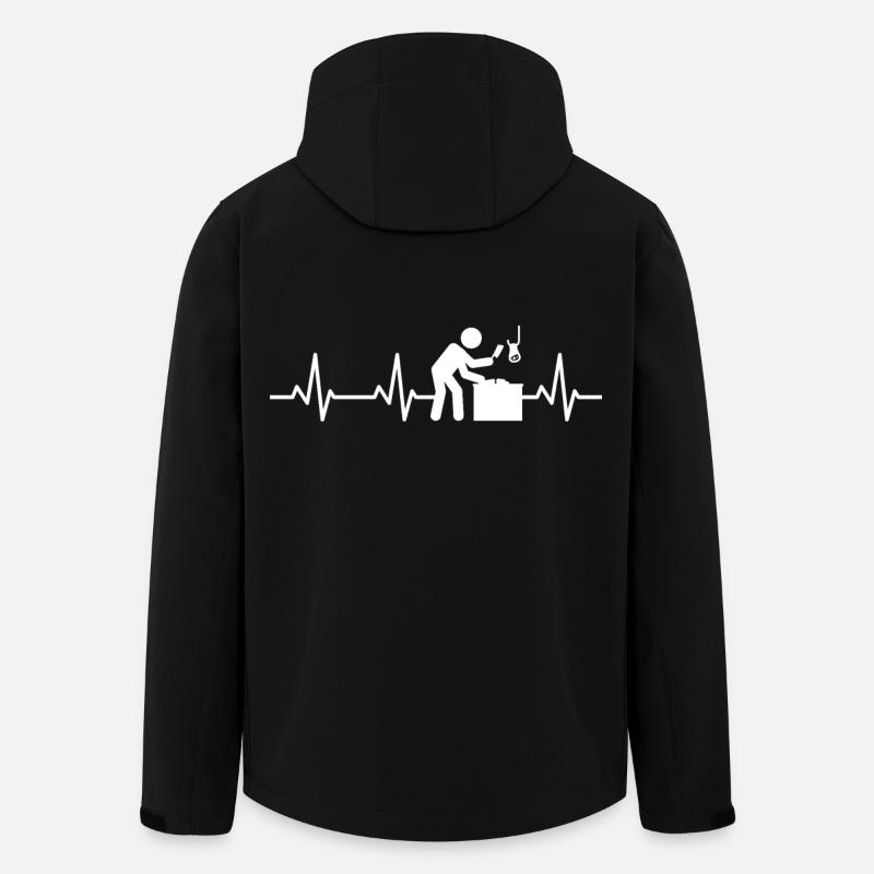 Battement de cœur du boucher - Veste softshell homme en polyester recyclé Stanley/Stella - noir