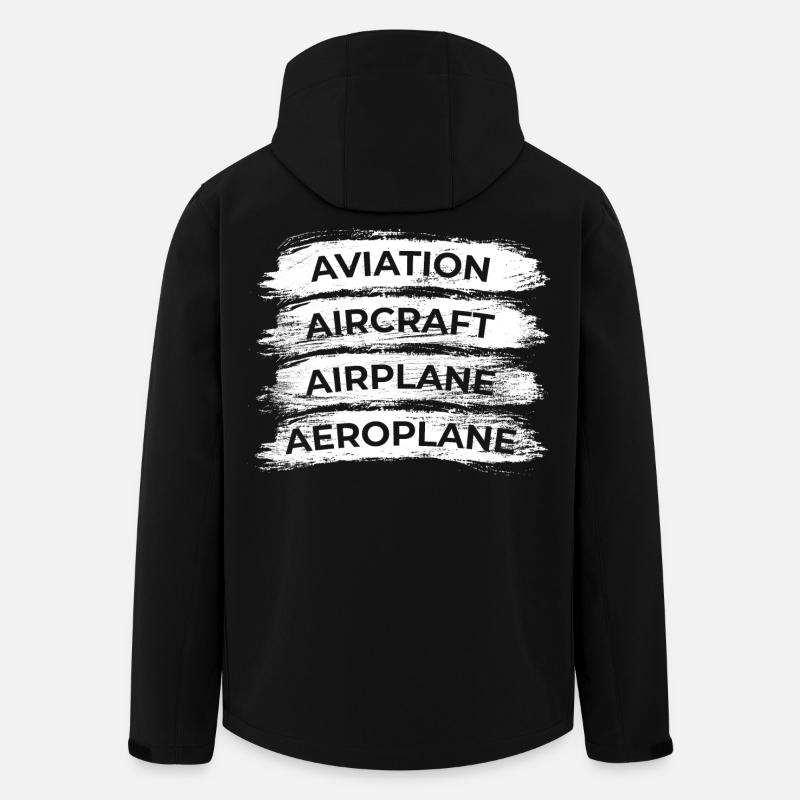 Airplane Lovers Schedule - Men’s Recycled Softshell Jacket by Stanley/Stella - black