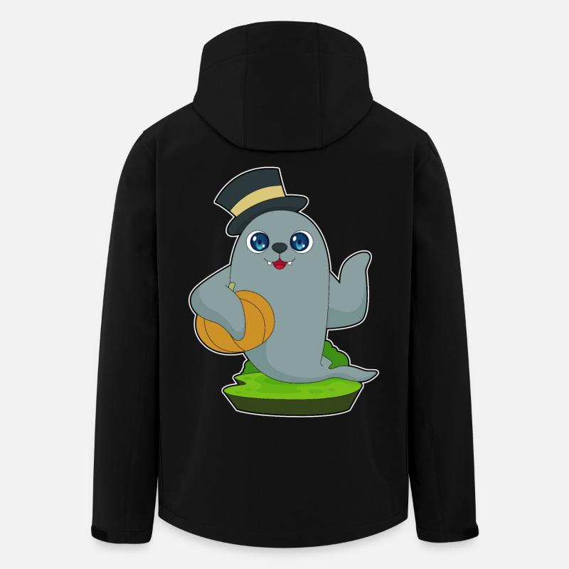 Citrouille d'Halloween scellée - Veste softshell homme en polyester recyclé Stanley/Stella - noir