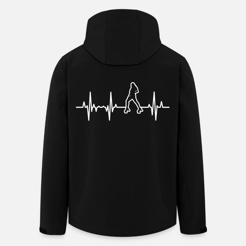 Roller Skater Herzschlag Mädels - Recycelte Männer Softshell-Jacke von Stanley/Stella - Schwarz