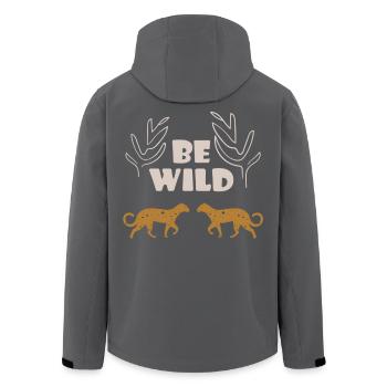 Sei wild - Recycelte Männer Softshell-Jacke von Stanley/Stella - Schwarz - Hinten - AI Model Male 185 light (185cm)